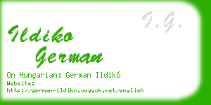 ildiko german business card